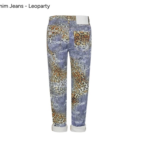 Truckers Mid Waist Straight Leg Denim Jeans - Leoparty - Picture 7 of 7